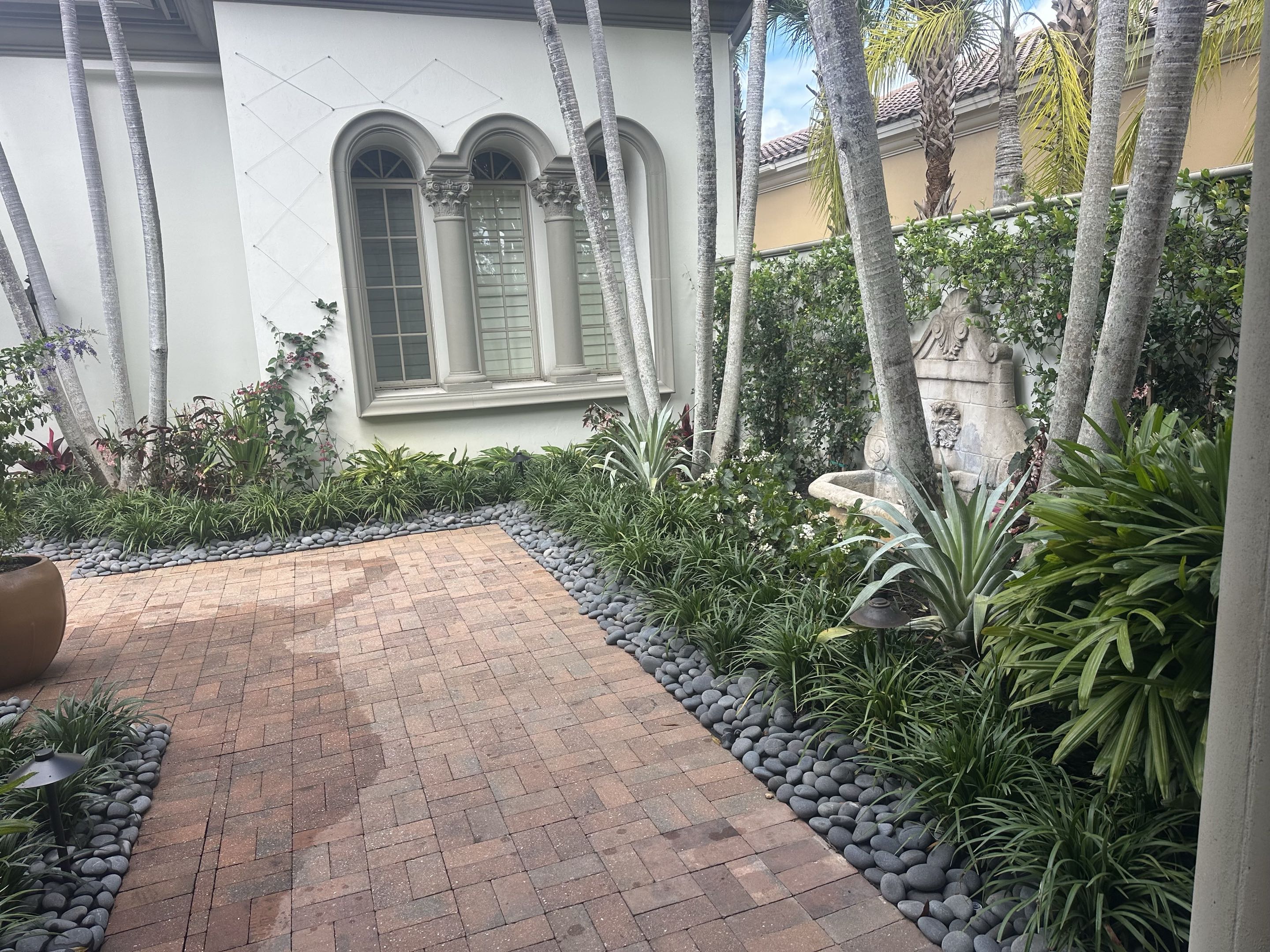 Tropical Courtyard Pathway